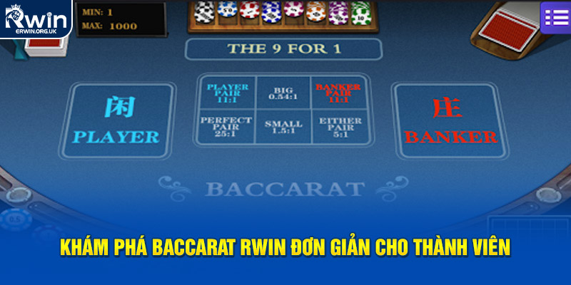 Khám phá Baccarat RWIN đơn giản cho thành viên